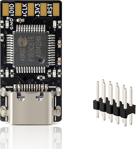 LuatOS Programador y depurador USB C DAPLink para MCU ARM Cortex-M, reemplazo del emulador del descargador STLINK JLINK con descarga automática,