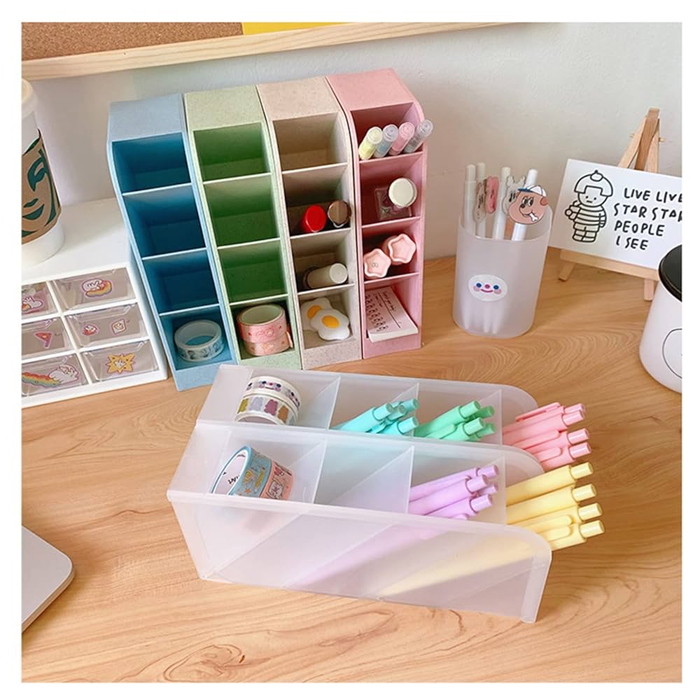 Amazon.co.jp: TARATI ペン立て 机上ペン収納ボックス アクリル