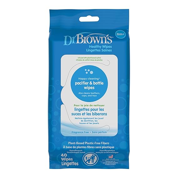 Dr. Brown's Pacifier and Bottle Wipes, 40 Count