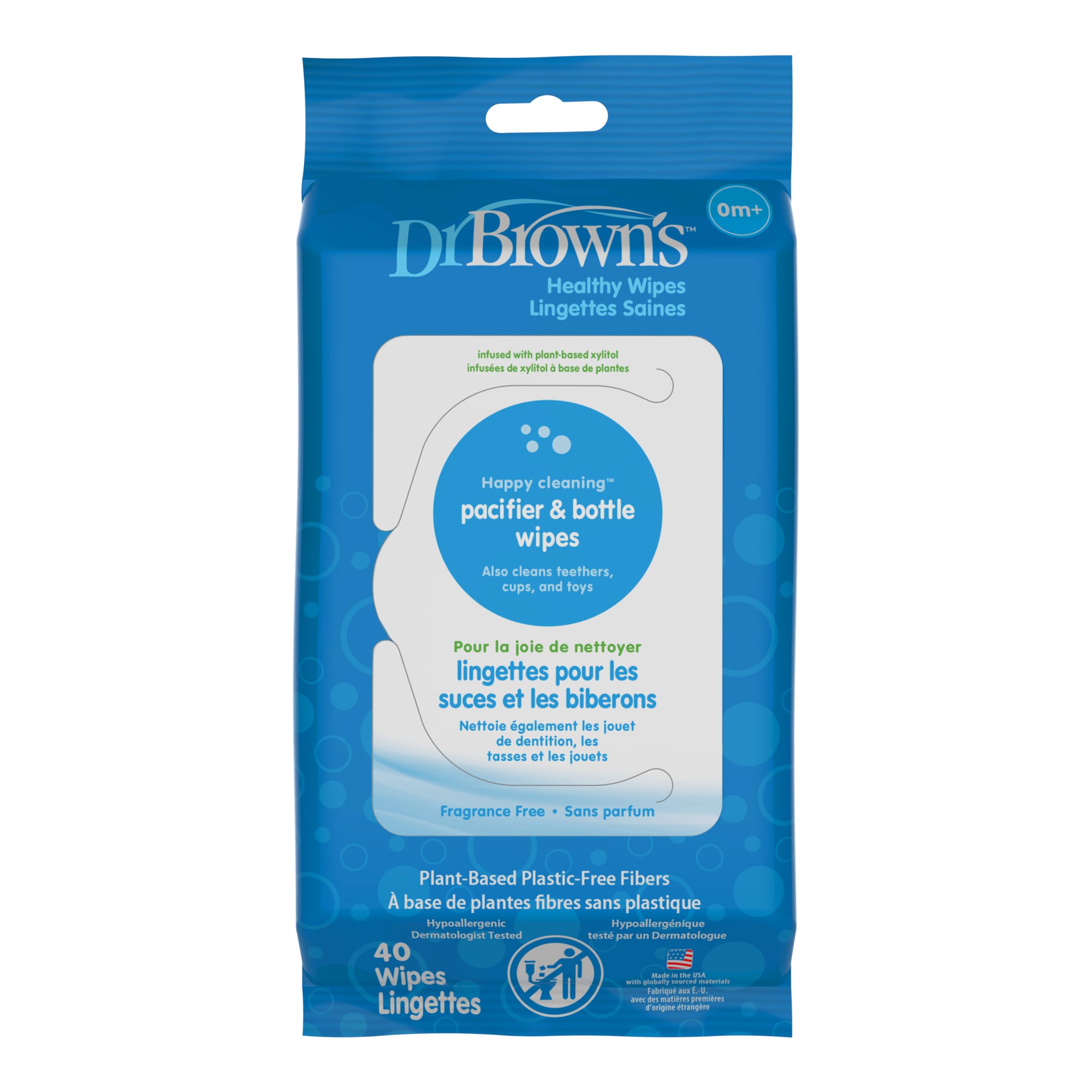 Dr. Brown's Dr Dr Pacifier & Bottle Wipes, 40-Pack , Piece of 1