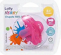 Chupeta 100% Silicone com Bico Redondo - A Partir de 6+ Meses -Resistente e Flexível - Sem BPA - 01 Unidade Rosa - Lolly