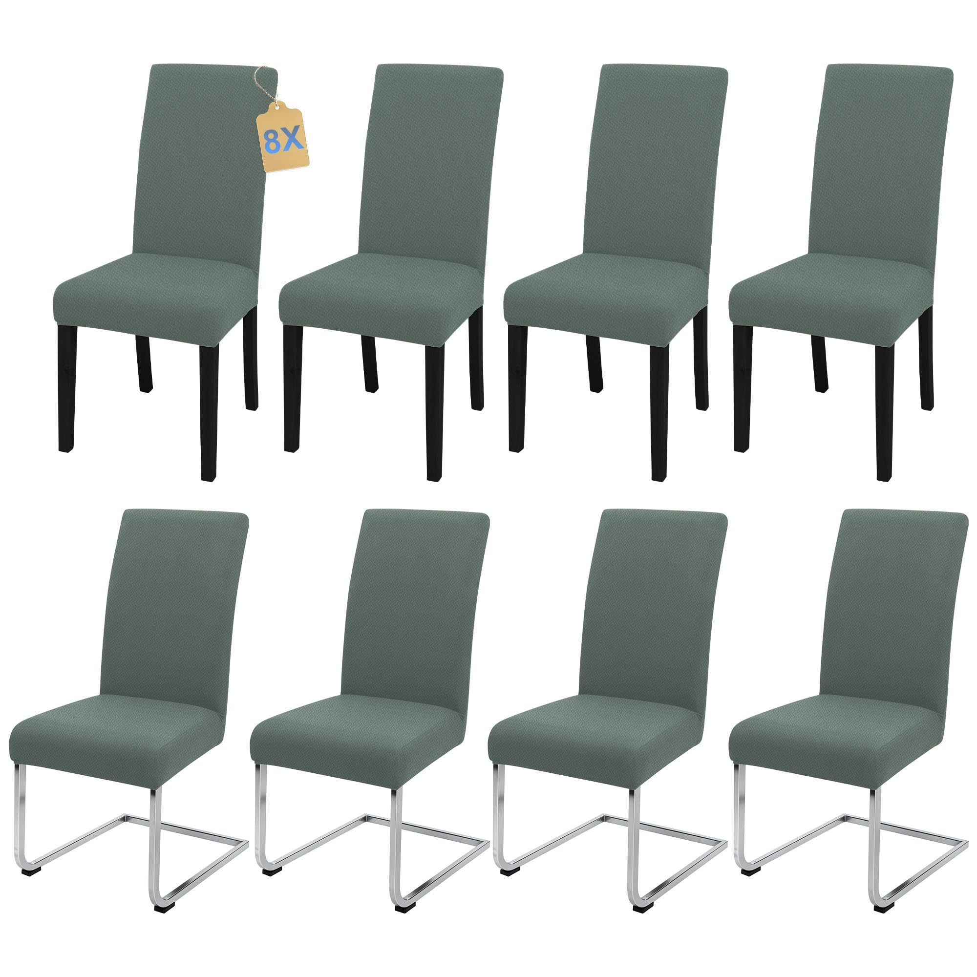 SUKAIKEQA Stuhlhussen 6 Stück Stretch Stuhlbezug Schwingstuhl Esszimmer