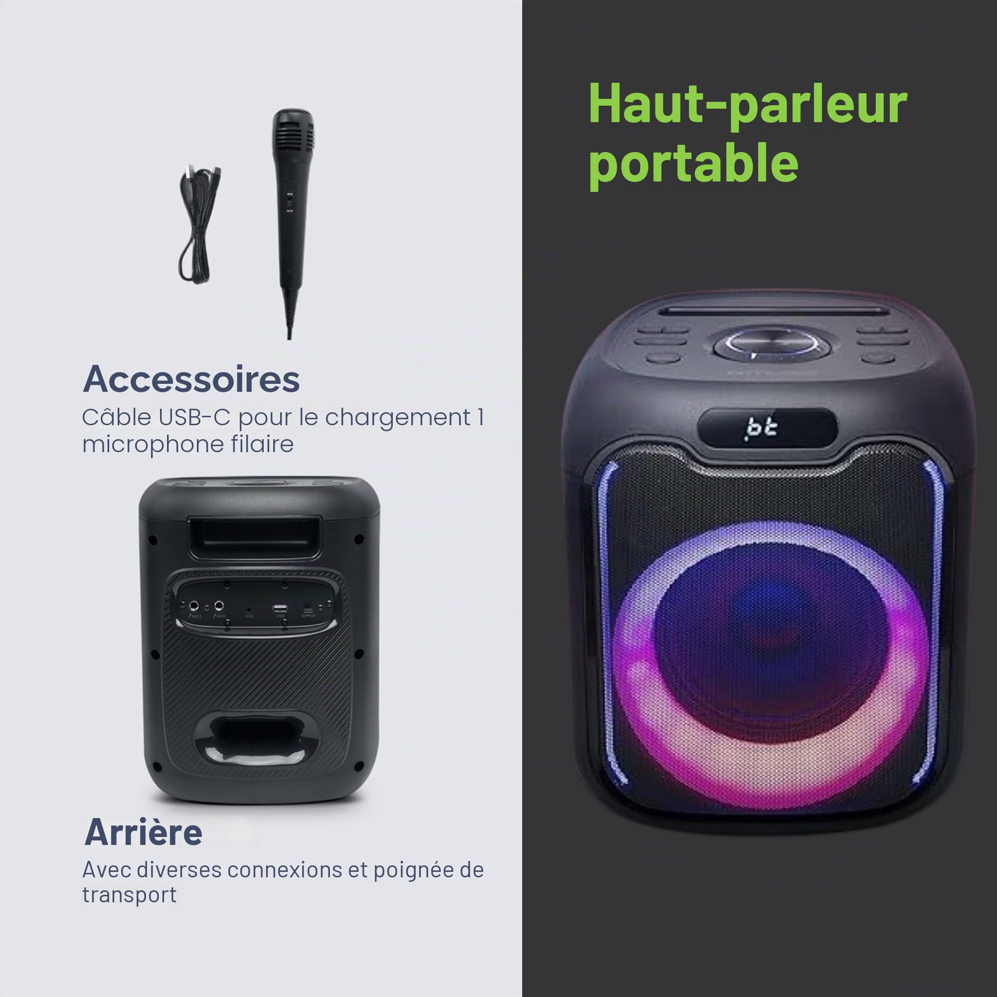 MUSE Enceinte Sono Portable M-1803 DJ