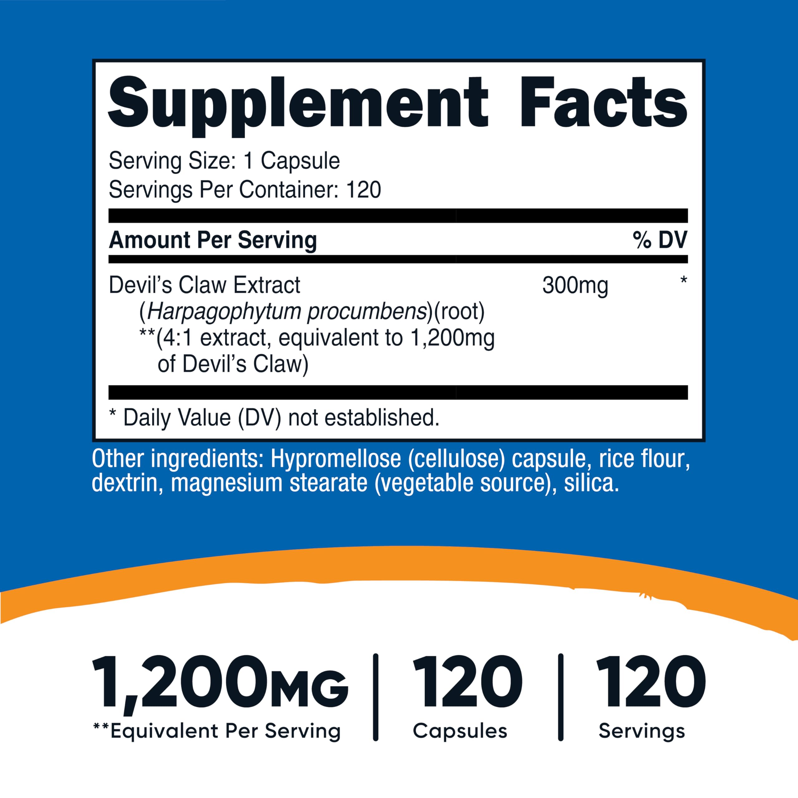 Nutricost Devils Claw Extract 120 Capsules for 120 Servings Per Bottle — Amazon image 2