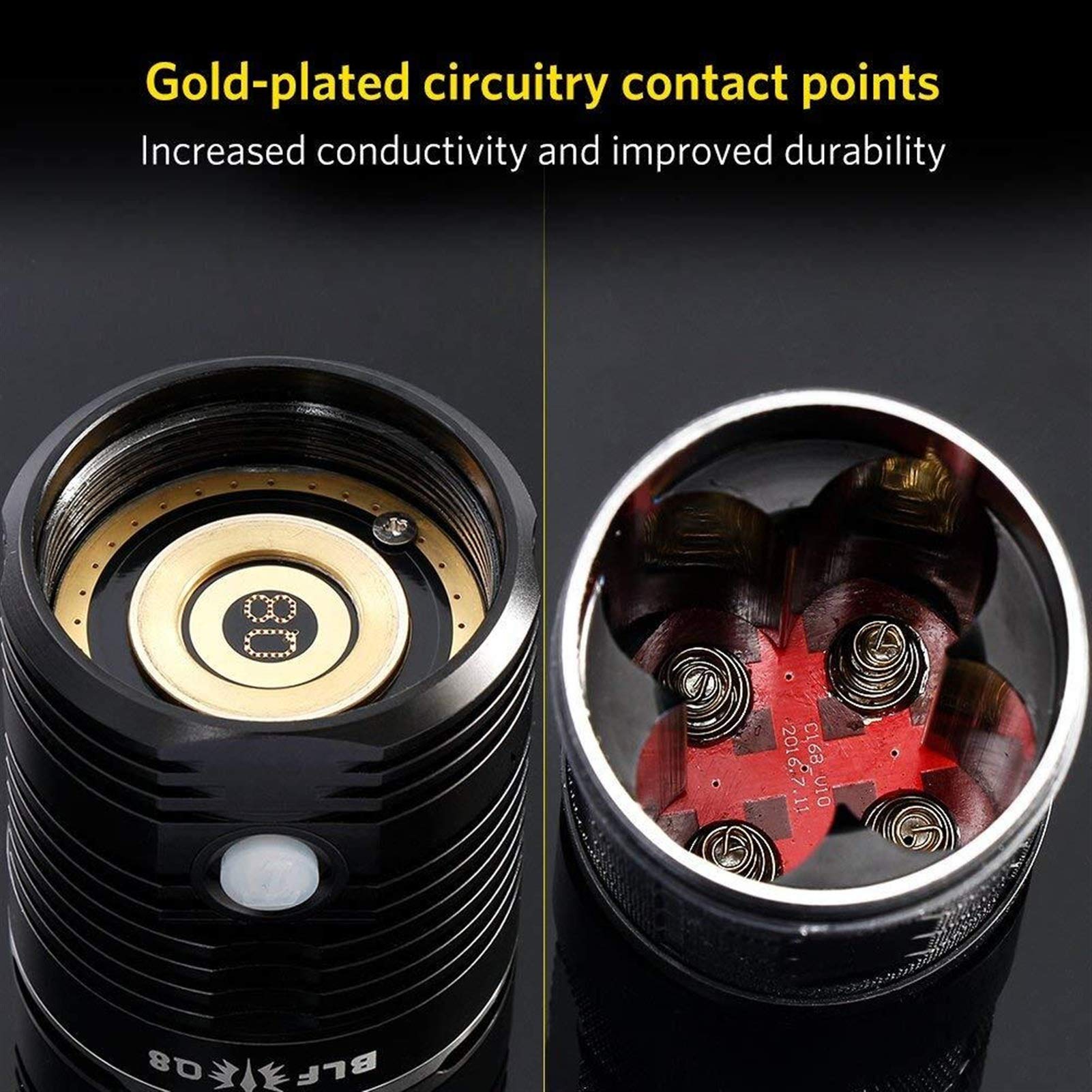 Amazon.co.jp : BLF Q8 4 * XPL 5000LM強力なLED懐中電灯18650