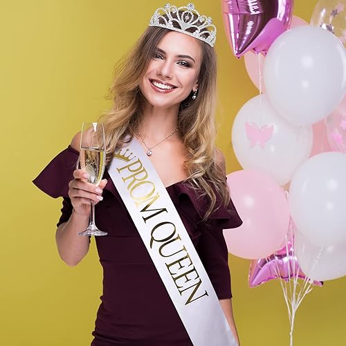 Miniatura 5 de Saintrygo Tiara de corona de graduación de reina y rey 2025 para adultos, Halloween, boda, cosplay, Telas Acero