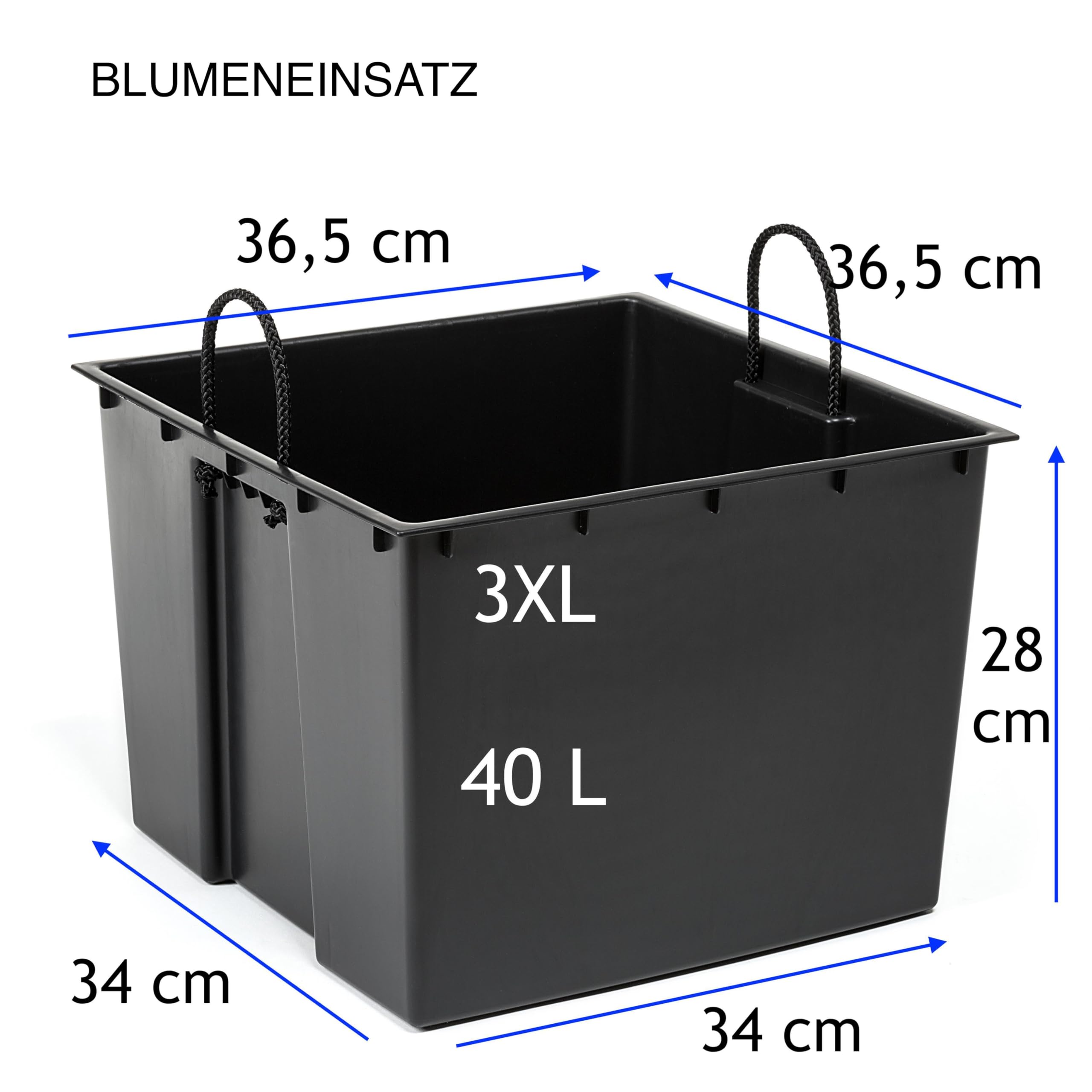 MELTOM Übertopf Blumenkübel Blumentopf Hochglanz mit Einsatz Hoch(Creme, 3XL-75cm)