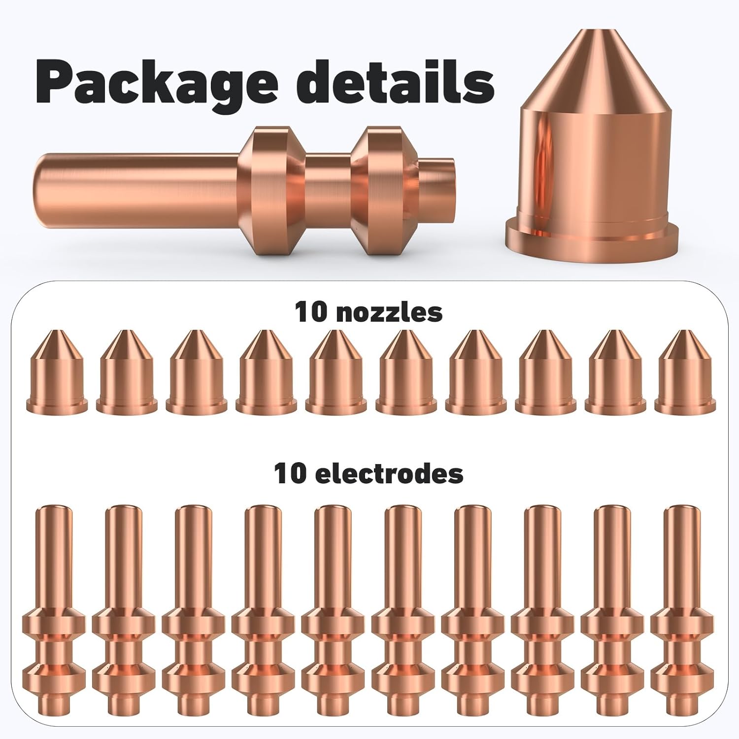 20 Pcs Electrode 256026 Tip 249929 for Miller Spectrum 875 Auto-Line Cutter XT60, Plasma Cutting XT60 Torch Consumables Electrode