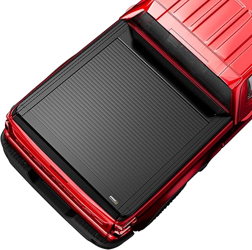 Miniatura 10 de ONINE Cubierta rígida retráctil Tonneau para Chevy SilveradoGMC Sierra 1500 2019-2024 de 5.8 pies (69.9 pulgadas), aluminio negro mate, compatible