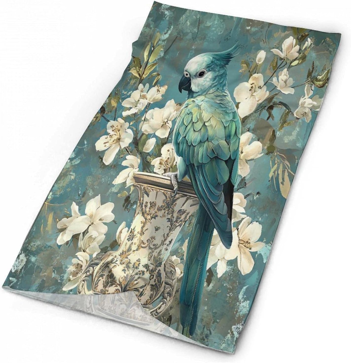 Green Parrot Animal Face Cover Neck Gaiters for Men Women Sun Protection Mask Scarf Hiking Bandana