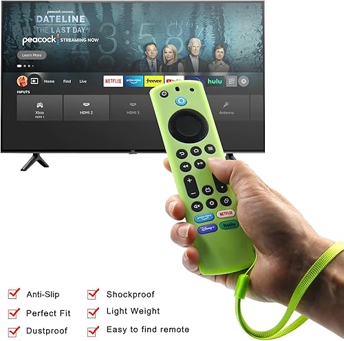 Miniatura 4 de Pinowu Funda de silicona para control remoto (2 piezas, brilla en la oscuridad) para Firestick 4K Max (2), ToshibaInsigniaPioneerOmni (QLED) Series