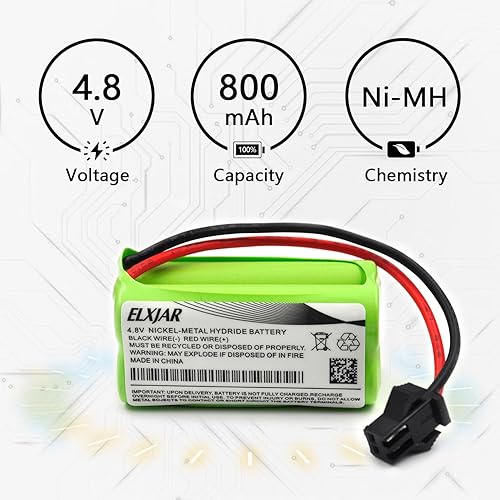 Miniatura 4 de Paquete de 4 baterías recargables NiMH AAA de 4.8 V 800 mAh con enchufe SM 2P para Stunt RC Car Robot Juguetes eléctricos y equipo de pasatiempos