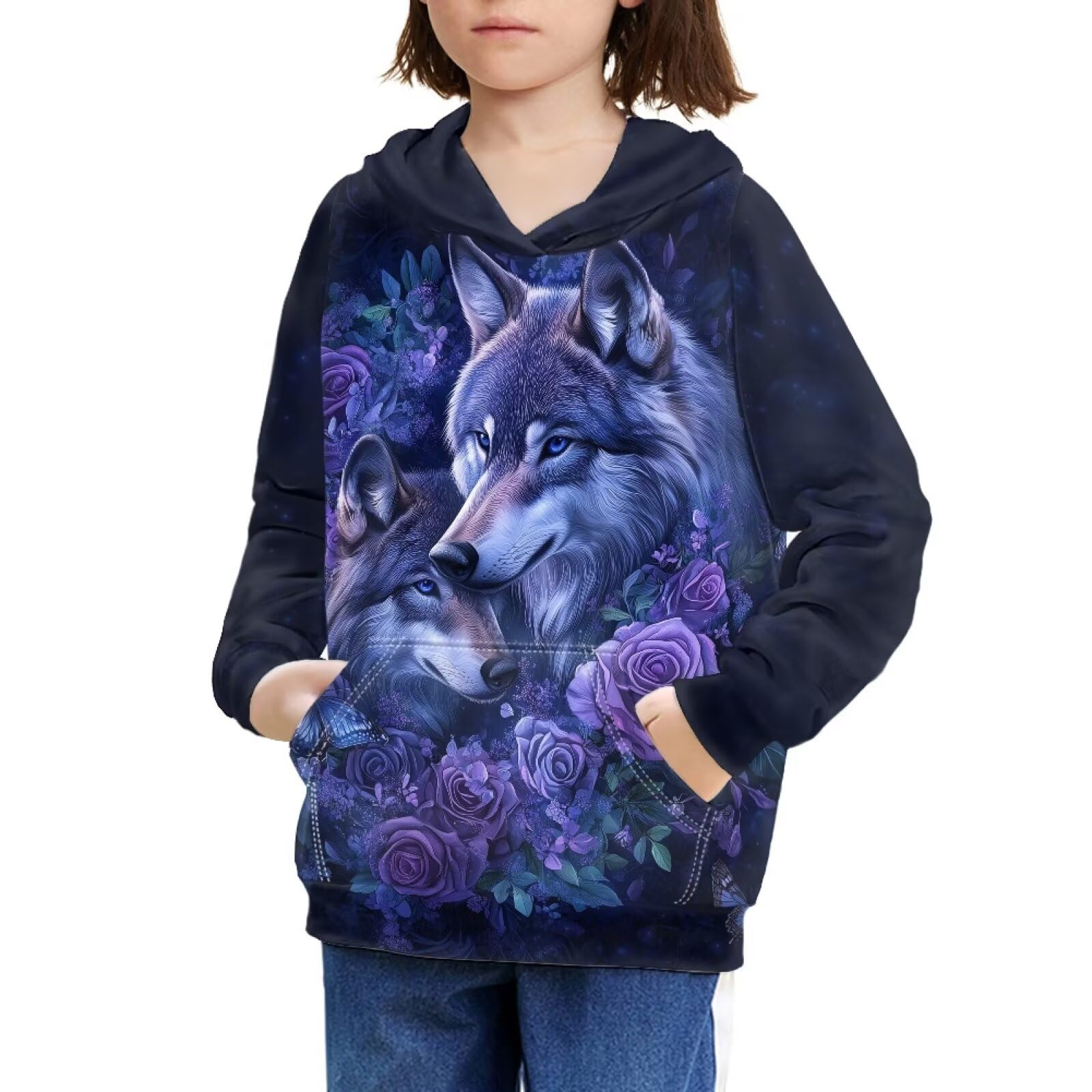 DISNIMO Cute Hoodies for Kids Boys Girls Youth, Long Sleeve Sweatshirt Pullover with Pocket 6-16 Years