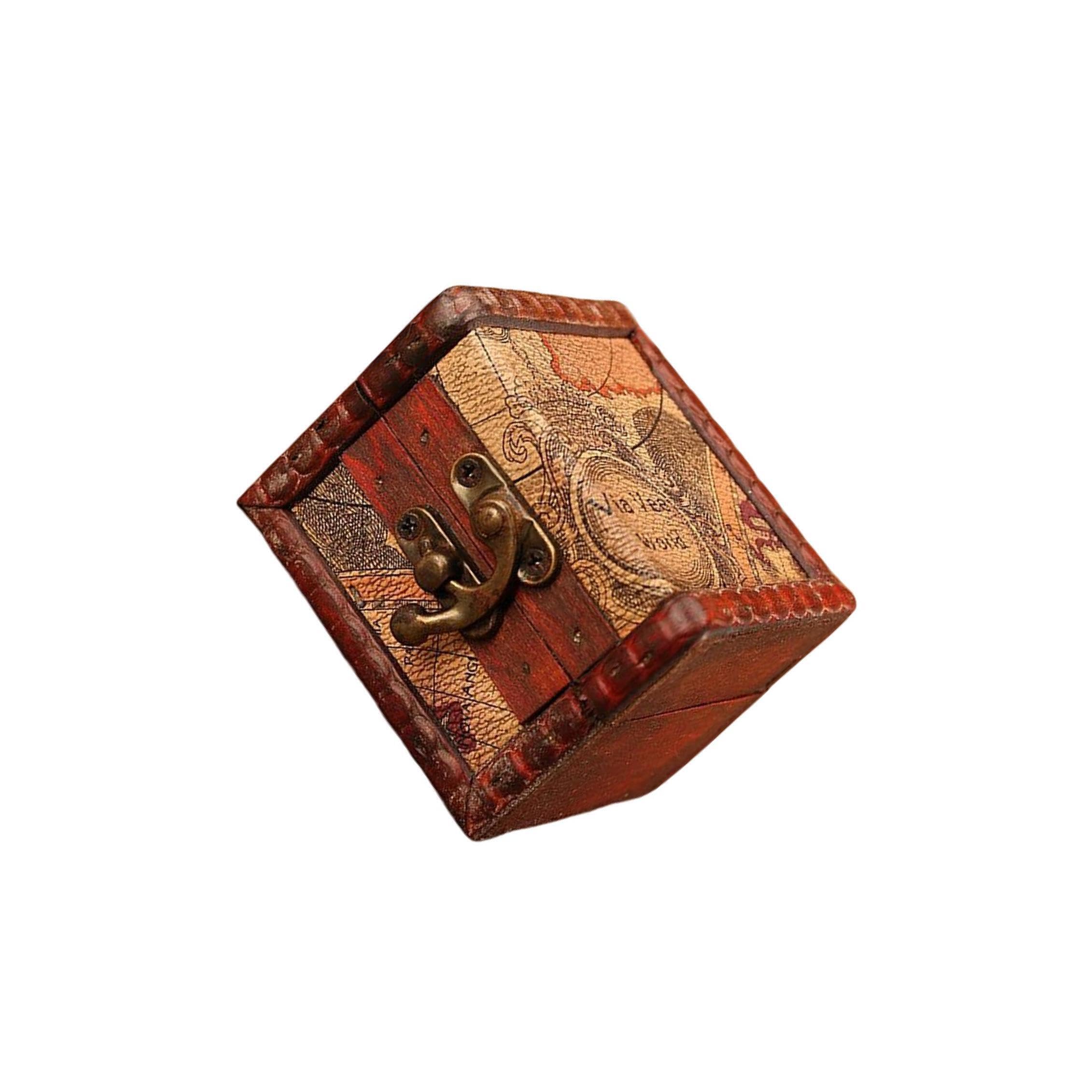 Zambuph Elegant Rustic Vintage Jewelry Organizer Wooden Box With Lock
