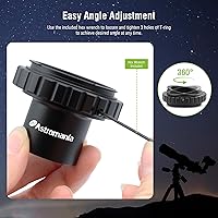 Vista 6 de Astromania T2 T Ring y adaptador de cámara de telescopio M42 T-Mount, anillo T para cámara Nikon SLR/DSLR con bayoneta F y adaptador T de 1,25