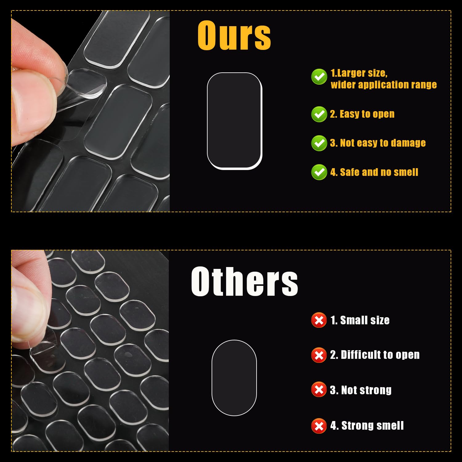 Command Dots Double Sided Dots Command Strips Picture Hanging 500pcs Double-Sided ...