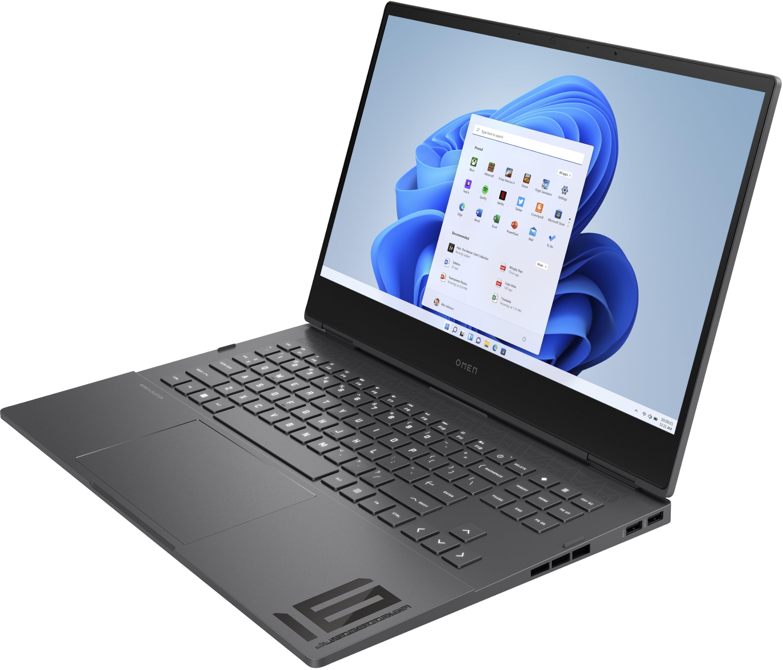 HP OMEN 16-n0000sf PC portatile Gaming 16.1" FHD IPS (AMD Ryzen 7 6800H, RAM 16 GB, SSD 1 TB, NVIDIA GeForce RTX 3070 Ti, AZERTY, Windows 11 Famiglia) Argento mica