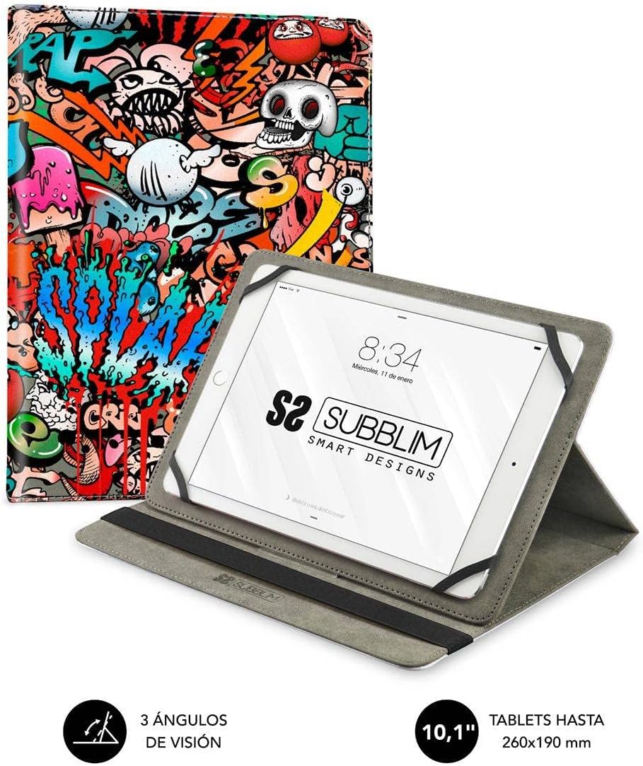 SUBBLIM Trendy Universal 10.1" Tablet Case, Multicoloured - Image 3