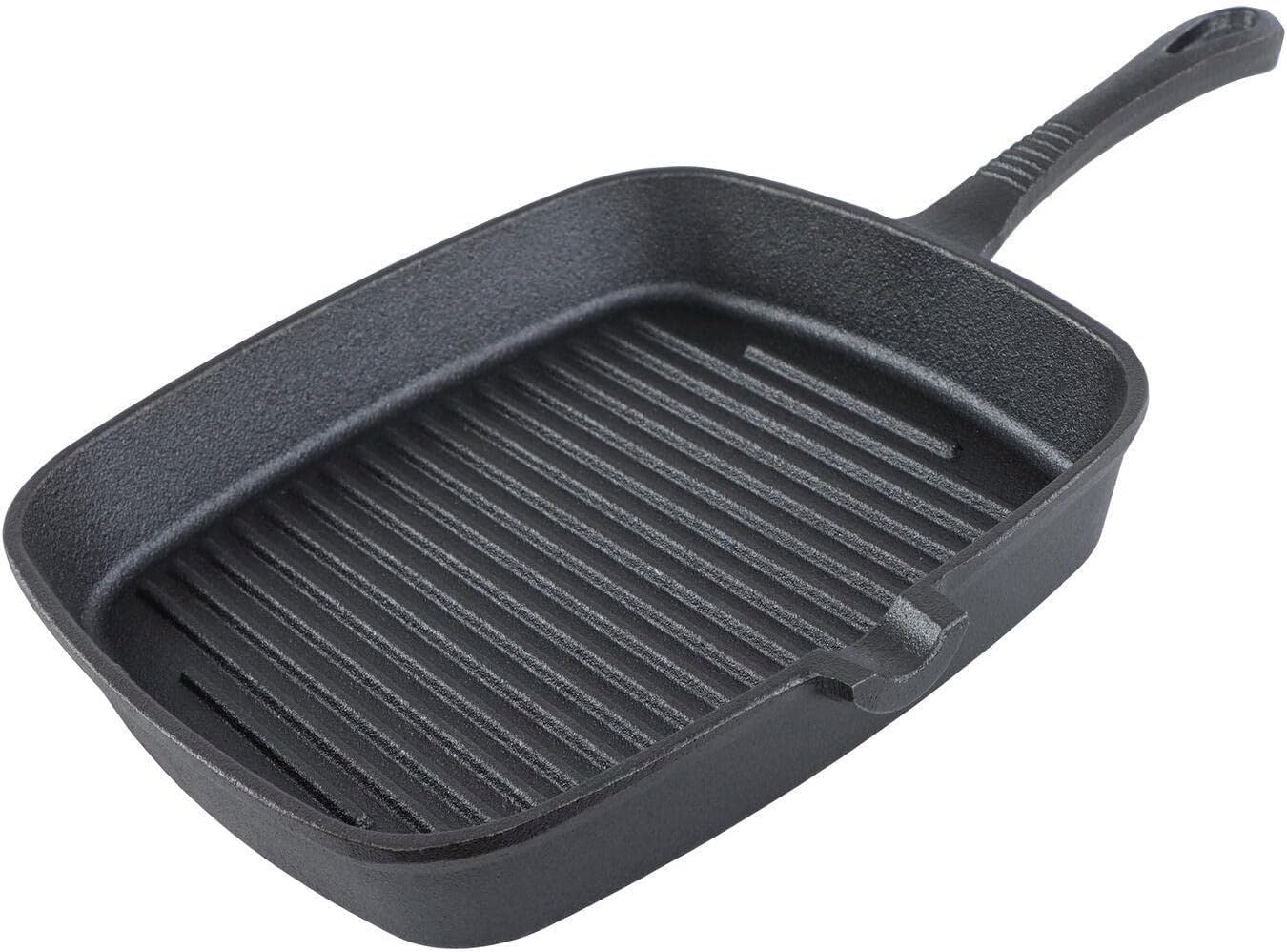 Square Cast Iron Skillet 9.4in PreSeasoned Cast Iron