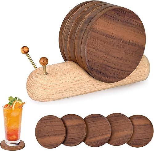 Miniatura 1 de Posavasos de madera para bebidas, divertidos y bonitos, divertidos, únicos, lindos regalos de inauguración de la casa nueva, decoración del hogar,