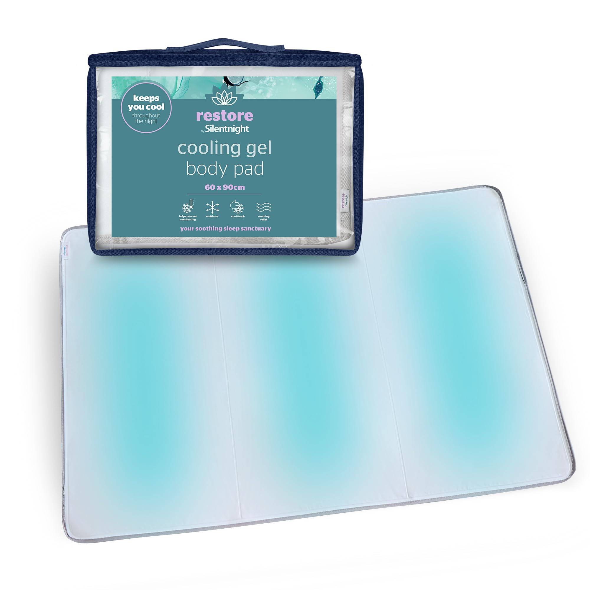 Silentnight Restore Cooling Gel Mattress Pad - Helps Absorb Body Heat Prevent Overheating ...