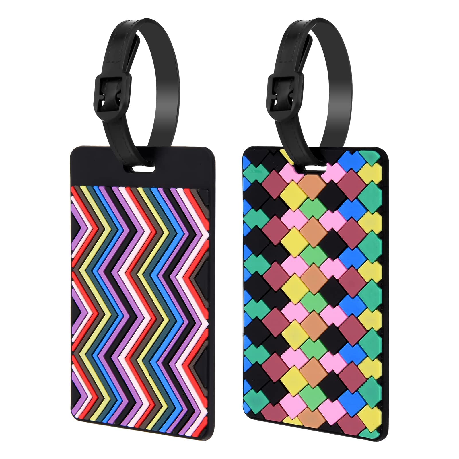 2Pcs Luggage Tags for Suitcases, Luggage Tags, Colorful Travel Tags with Name ID Card, ID Labels for Suitcase, Baggage and Handbag-picture-30