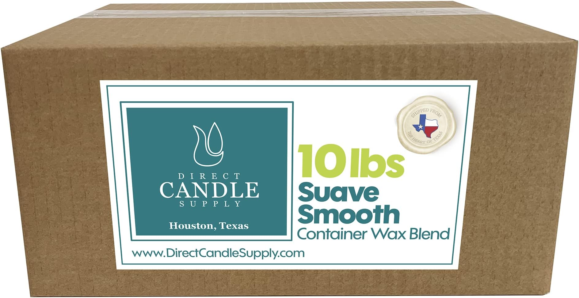 Direct Candle Supply 10lb Wax Slab Blend for Candle Making, Smooth Paraffin Candle Wax for Candle Making, Container Wax Blend, Candle Wax Bulk High Load Fragrance and Single Pour for Container Candles