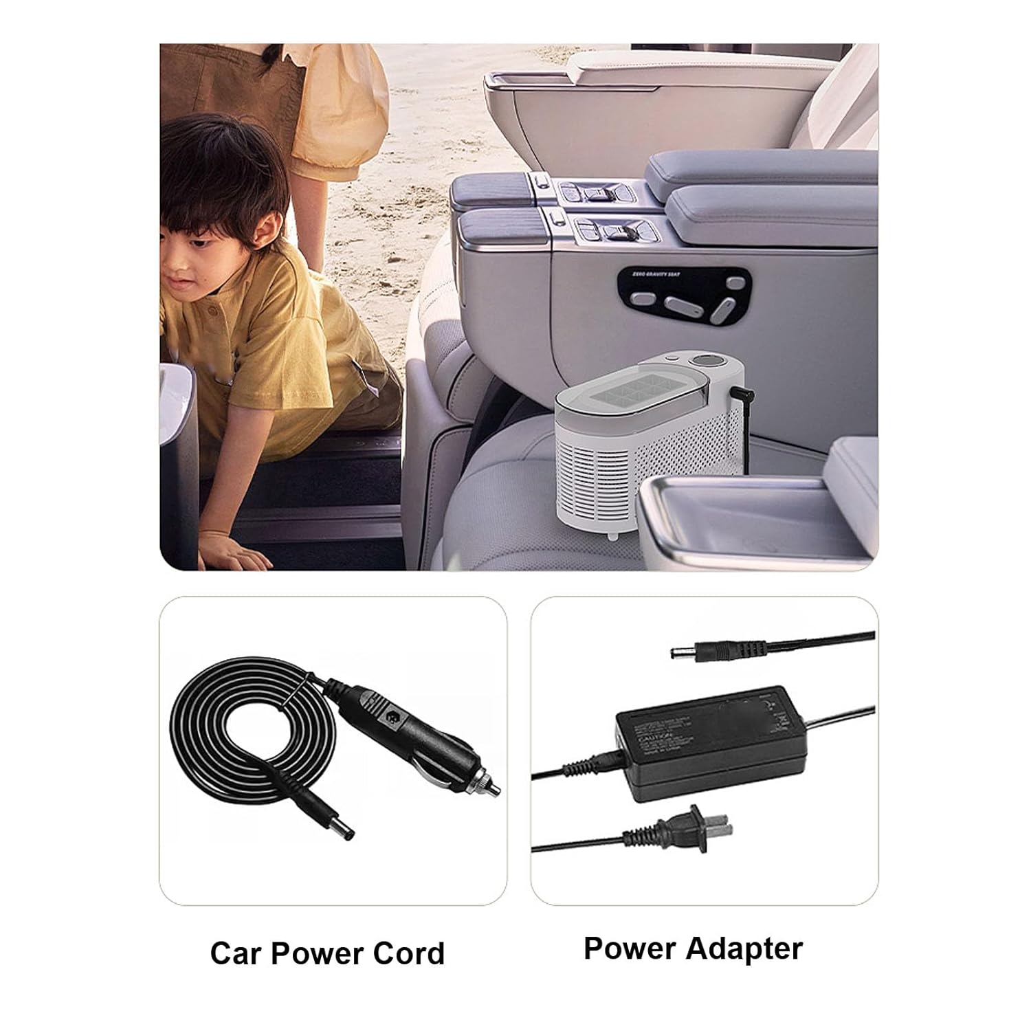 Countertop Mini Ice Maker 120W Aluminum, 8 Cubes Portable Ice Machine with Car Power Cord - Fast Ice Production, Compact Design, Ideal for Home Camping and RV