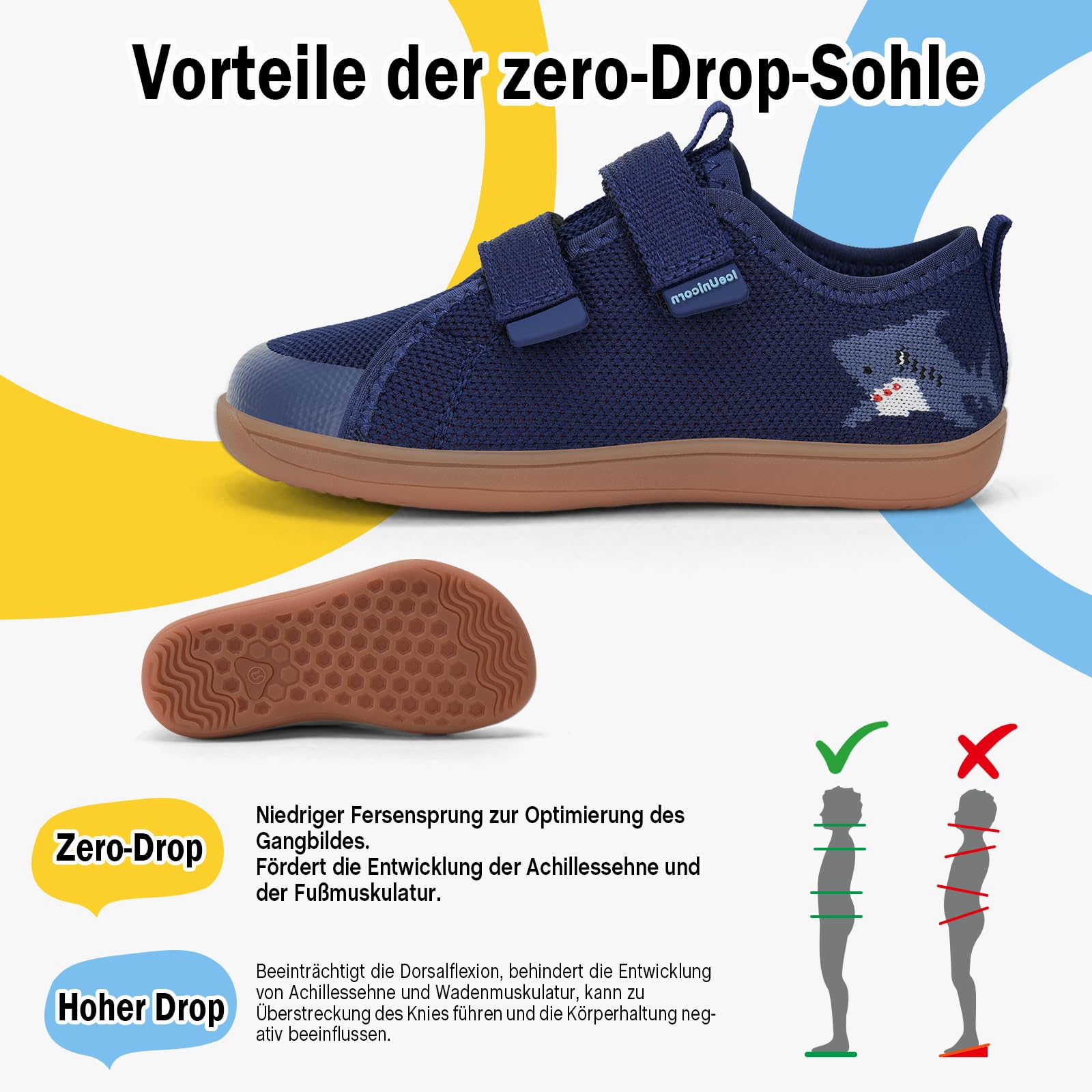 Scarpe a Piedi Nudi in Versione Larga Ragazzi Ragazze Outdoor Trail Running Minimalista Scarpe da Camminare