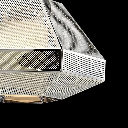 Miniatura 2 de Colgante de transición mediano de 1 luz con vidrio esmerilado - 10.5 pulgadas - Colgantes Acabado cromado con vidrio blanco ópalo - 79-BEL-2041413 -