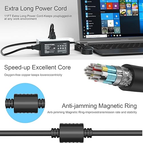 Miniatura 4 de 19V 2.37A 45W AC Adapter Laptop Charger Compatible with Acer Aspire 5 A515-44 A515-46 A515-54 A515-54G A515-55 A515-56 A517-52,Chromebook R11 Series