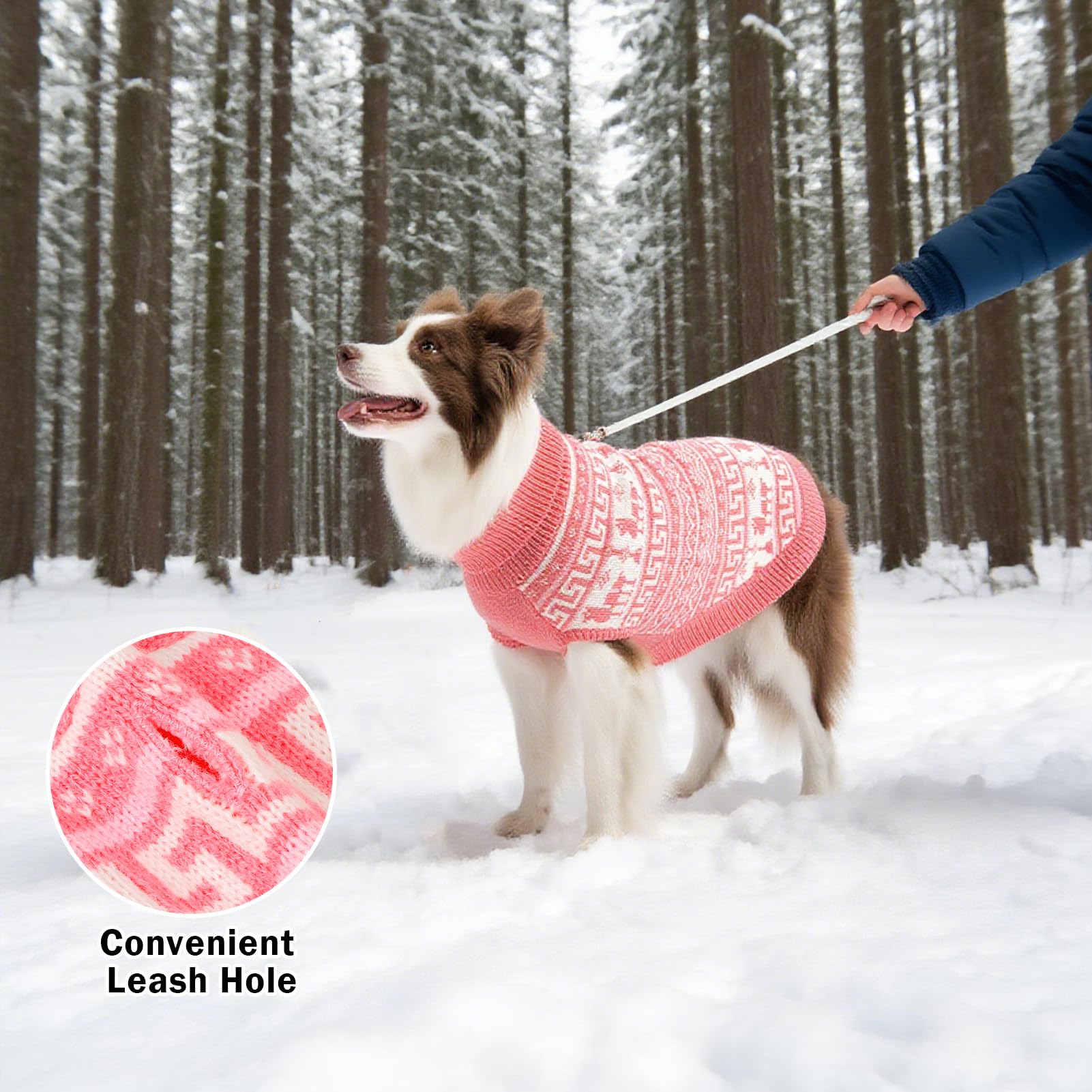 EXPAWLORER Knitted Turtleneck Dog Jumper, Soft Warm Dog Clothes Sweater, Comfortable Puppy Jumper Sleeveless Pet Clothing - Image 4