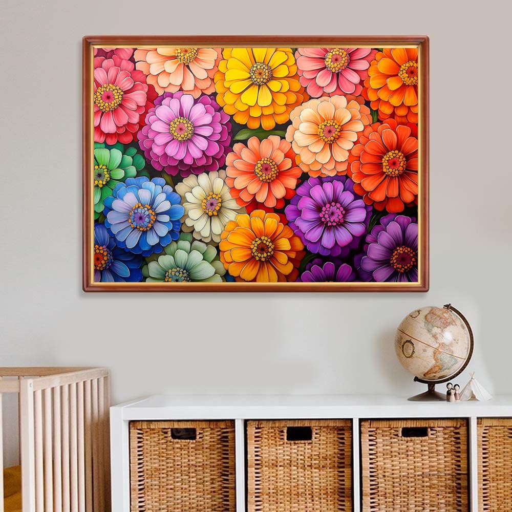 AveJoys Jigsaw Puzzles for Adults 1000 Piece Colourful Flowers 27.56 x 19.69 Inch Jigsaw Puzzle for Adults Educational Game 1000 Pieces Puzzles for Adult - Image 2