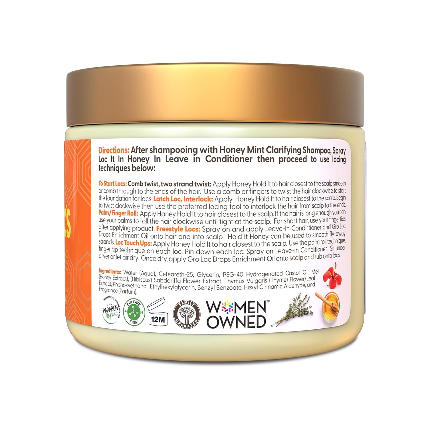 Taliah Waajid Love My Locs Honey Hold It Locs & Twists Gel - Hair Styling Gel for Textured Hair, 16oz - Infused with Honey, Hibiscus, and Thyme for Healthy Locs - Image 4