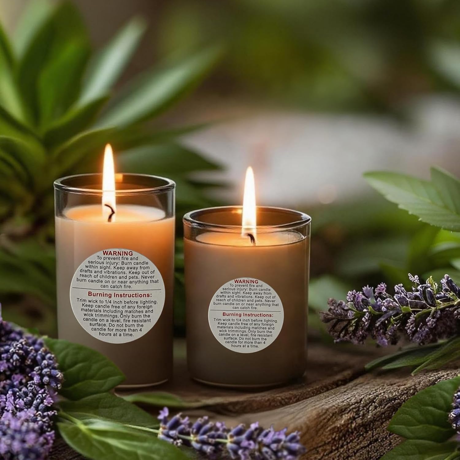 PsinzmkPsinzmkGlobal-Daily 500 Pieces Candle Warning Labels 1.5 Inch Wax Melting Safety Stickers for Candle Making Supplies, Candle Tins, Candle, Candle Jars