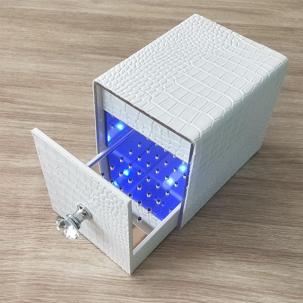 Blue Light Storage Box For Case For Makeup Tools Art Drill Bits Tool Manicure Household Art Ar