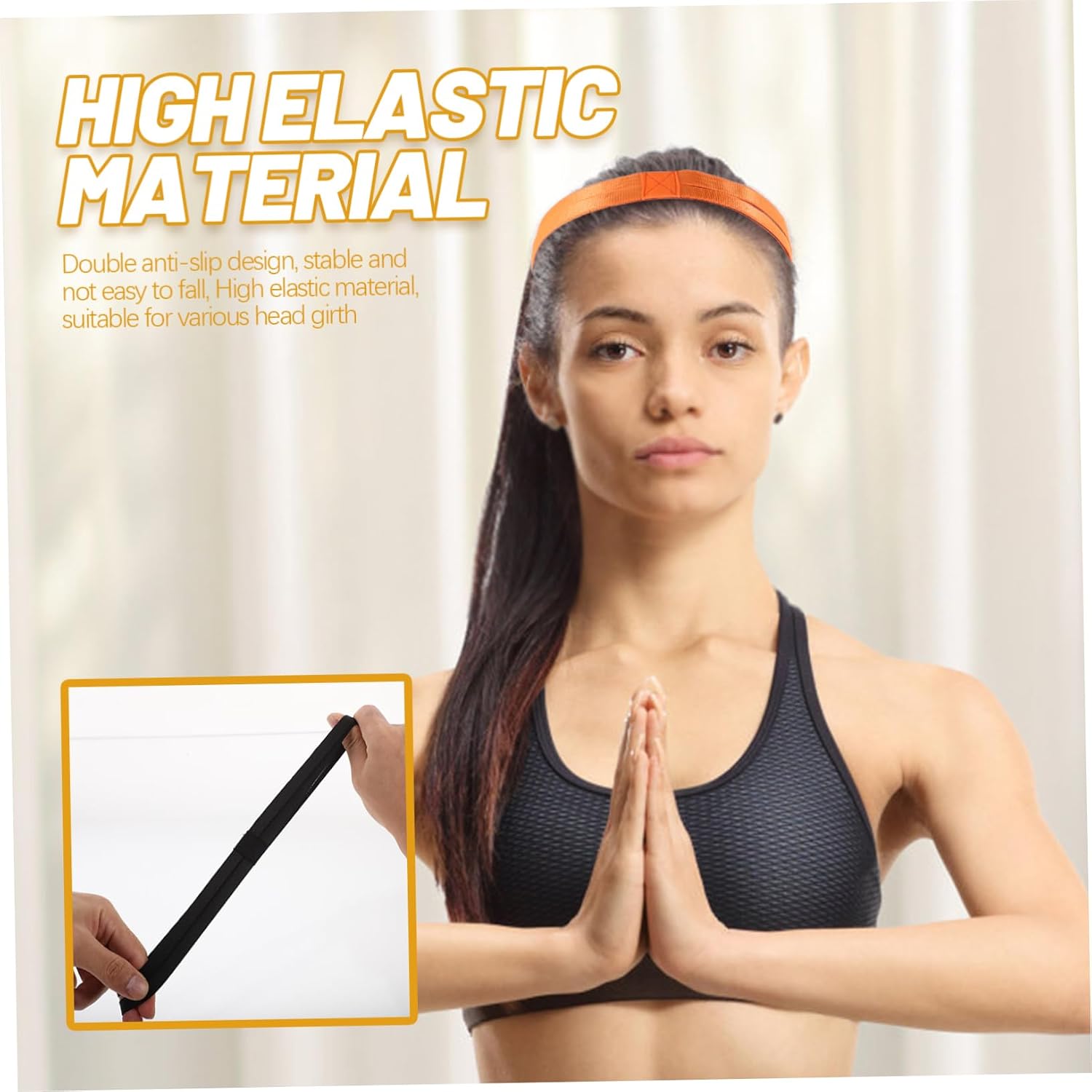 Sosoport Non Slip Athletic Headbands for Men and Women Elastic Sports Hair Bands for Yoga Running Basketball and