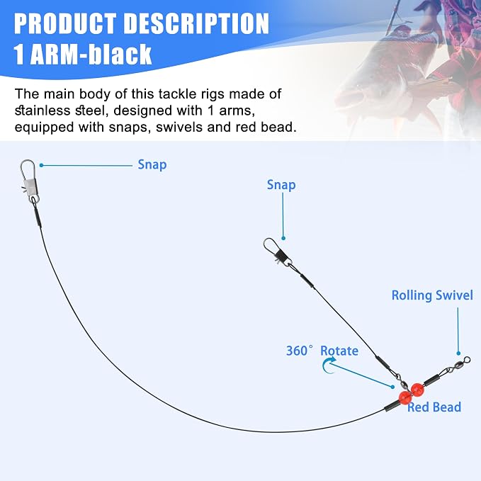 Fishing Leaders Rigs Saltwater Tackle Rigs 12pcs miniatura 3