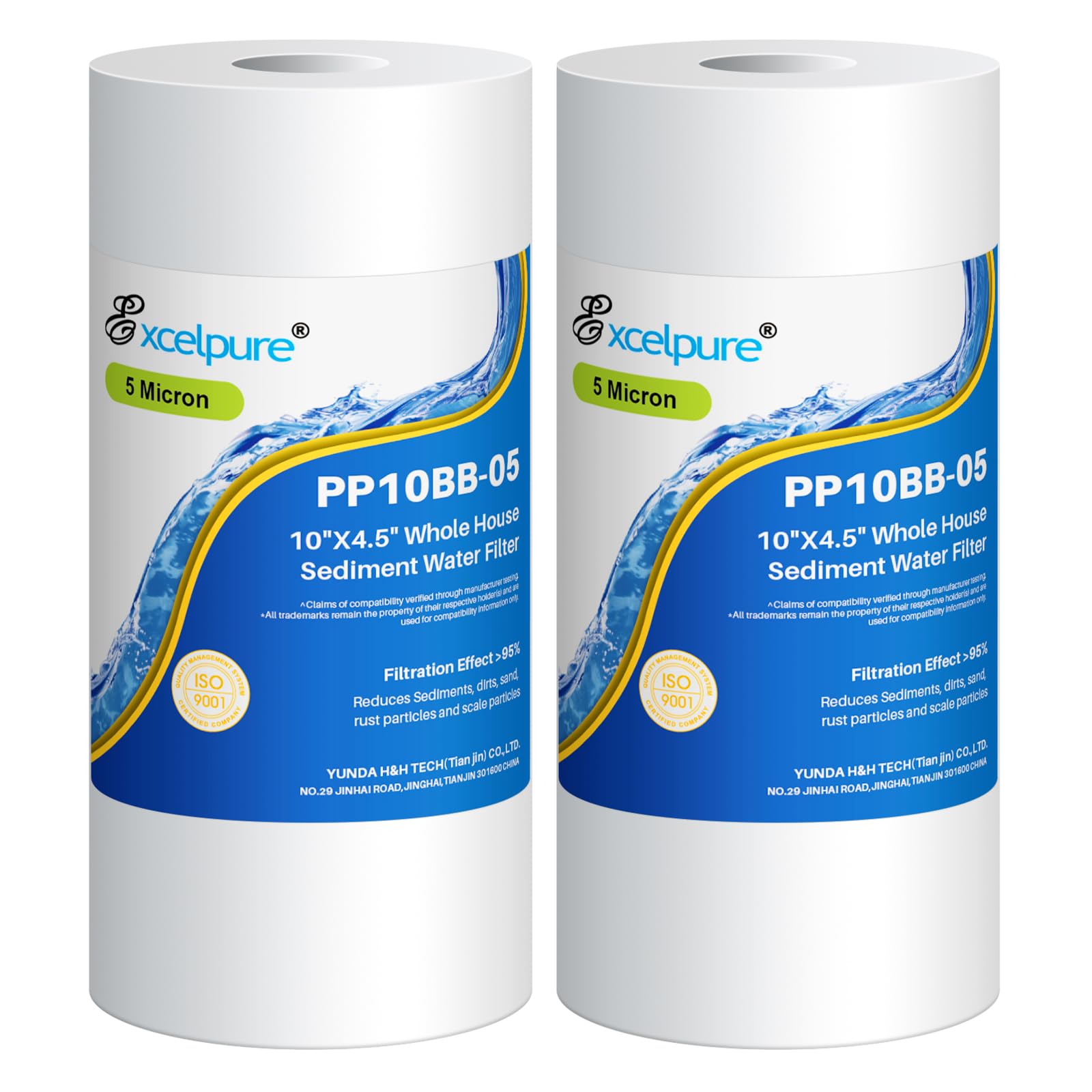 EXCELPURE Whole House Sediment Water Filter 2 Pack