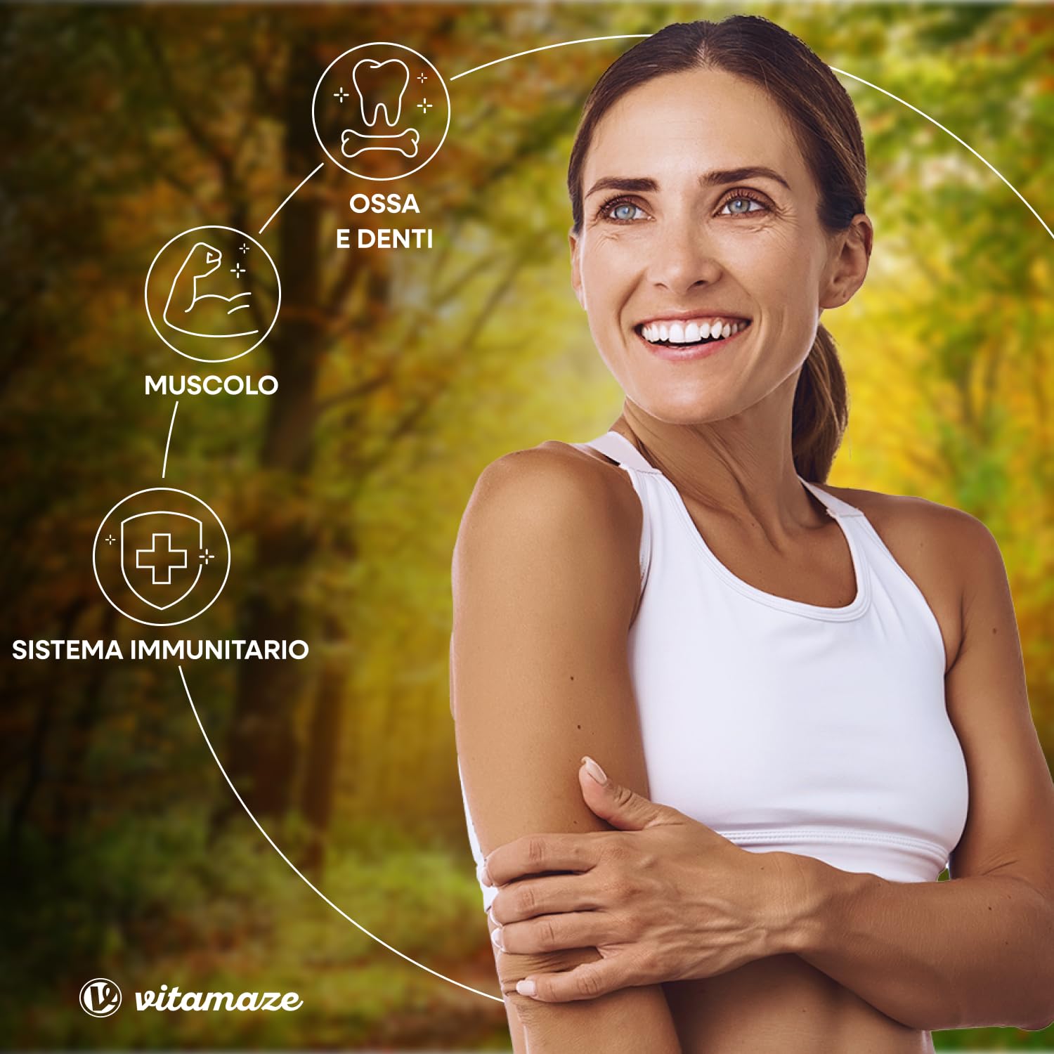 Vitamina D3 K2, 8 Mese, 240 Piccole Compresse, Alto Dosaggio Vitamina D3 e 100 mcg Vitamina K2, Elevata Biodisponibilità, Ossa, Denti, Articolazioni, Sistema Immunitario, Qualitá Tedesca, Vitamaze