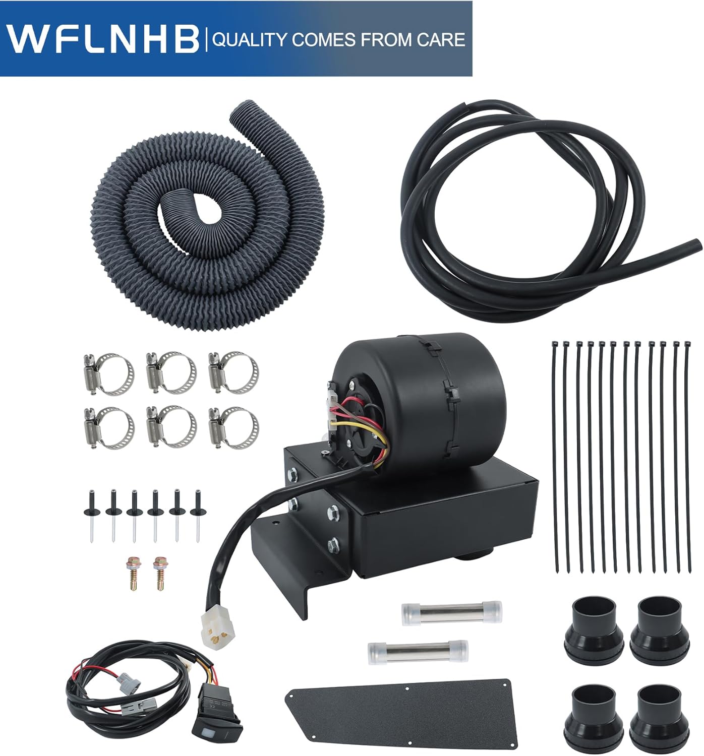 WFLNHB Cab Heater Kit with Defrost Replacement for Honda 1000R 1000X 2019-2022 Replacement for Honda 1000X-4 2020-2022
