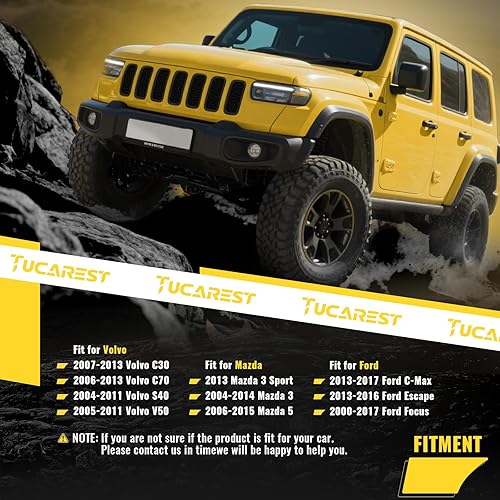 Miniatura 2 de TUCAREST 2 piezas K100002 Conjunto de brazo de control superior trasero compatible con Fo-rd C-Max Escape Focus/Mazda 3 5/V-olvo C30 C70 S40 V50