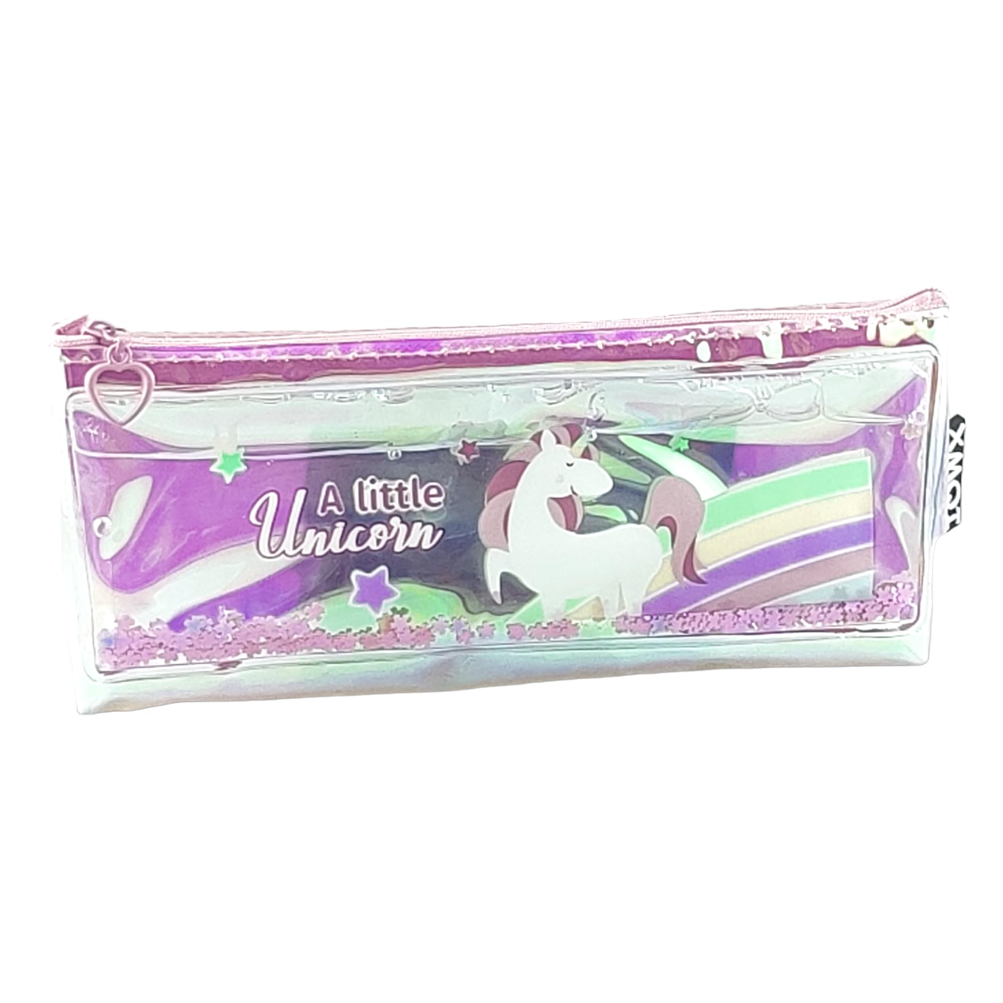Decorworks Shimmery Water Gel Pencil Pouch for Kids | 1 Compartments | Makeup Pouch & Traveling Pouchl | Organize Pens Stationary Pouch Kids College Students (Pink, 1)