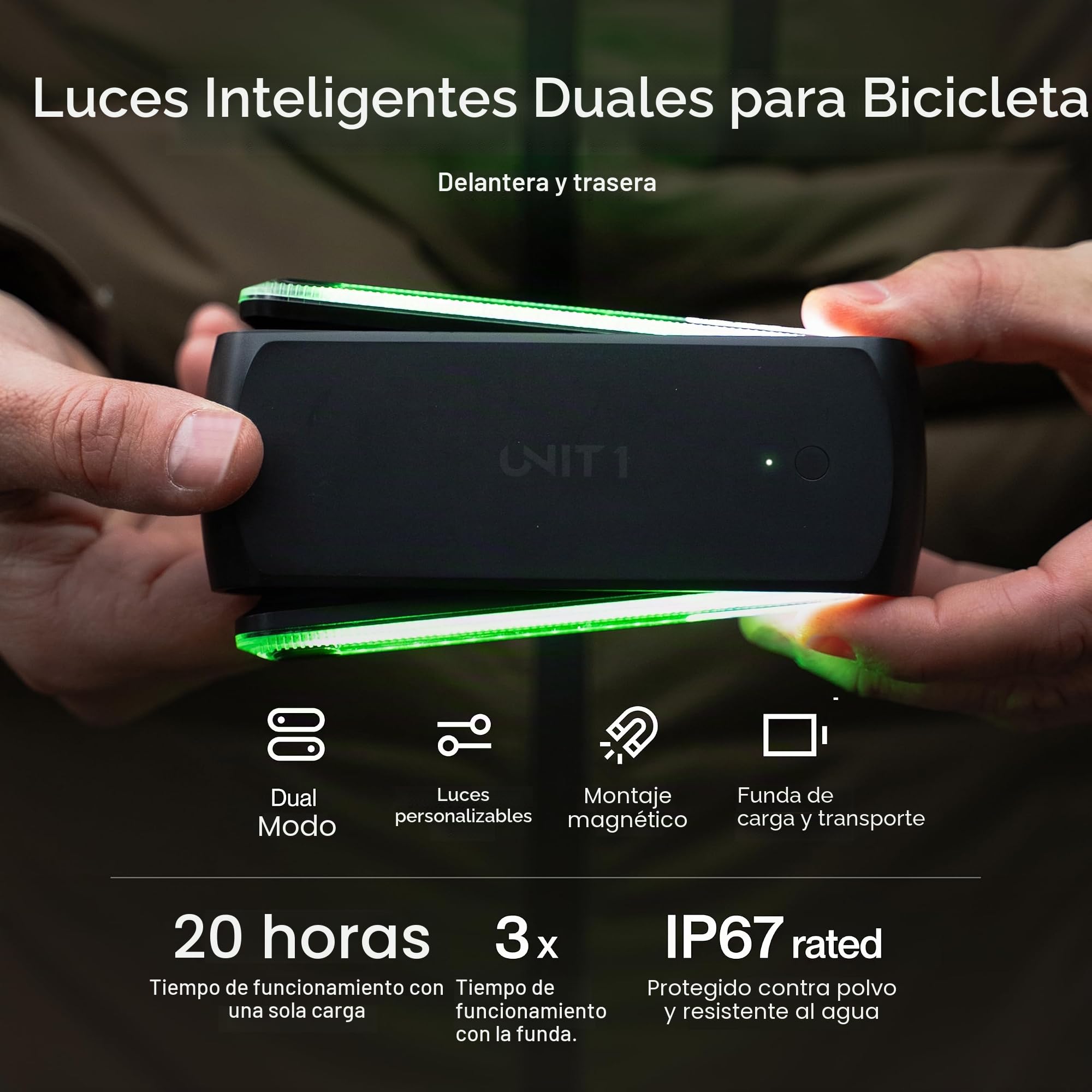UNIT 1 Mando Bici Inalámbrico | Intermitentes en Manillar & Iluminación