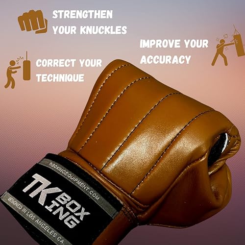 Miniatura 5 de TK - Guantes de boxeo para gladiador, perfectos para fortalecer las manos, boxeo, kickboxing, MMA para hombres y mujeres