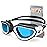ZIONOR Kids Swim Goggles, G1MINI SE Anti-fog Crystal Clear Swimming Goggles for Kids Age 6-14, Leak Proof Kids Swimming Goggles for Children Boy Girl with UV Protection (ClearBlue BlackWhite)