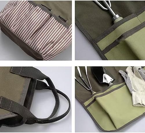 Miniatura 5 de Juego de herramientas de jardinería - Kit de jardinería de acero inoxidable con palas, tenedores, rastrillos, guantes y almohadilla para rodillas