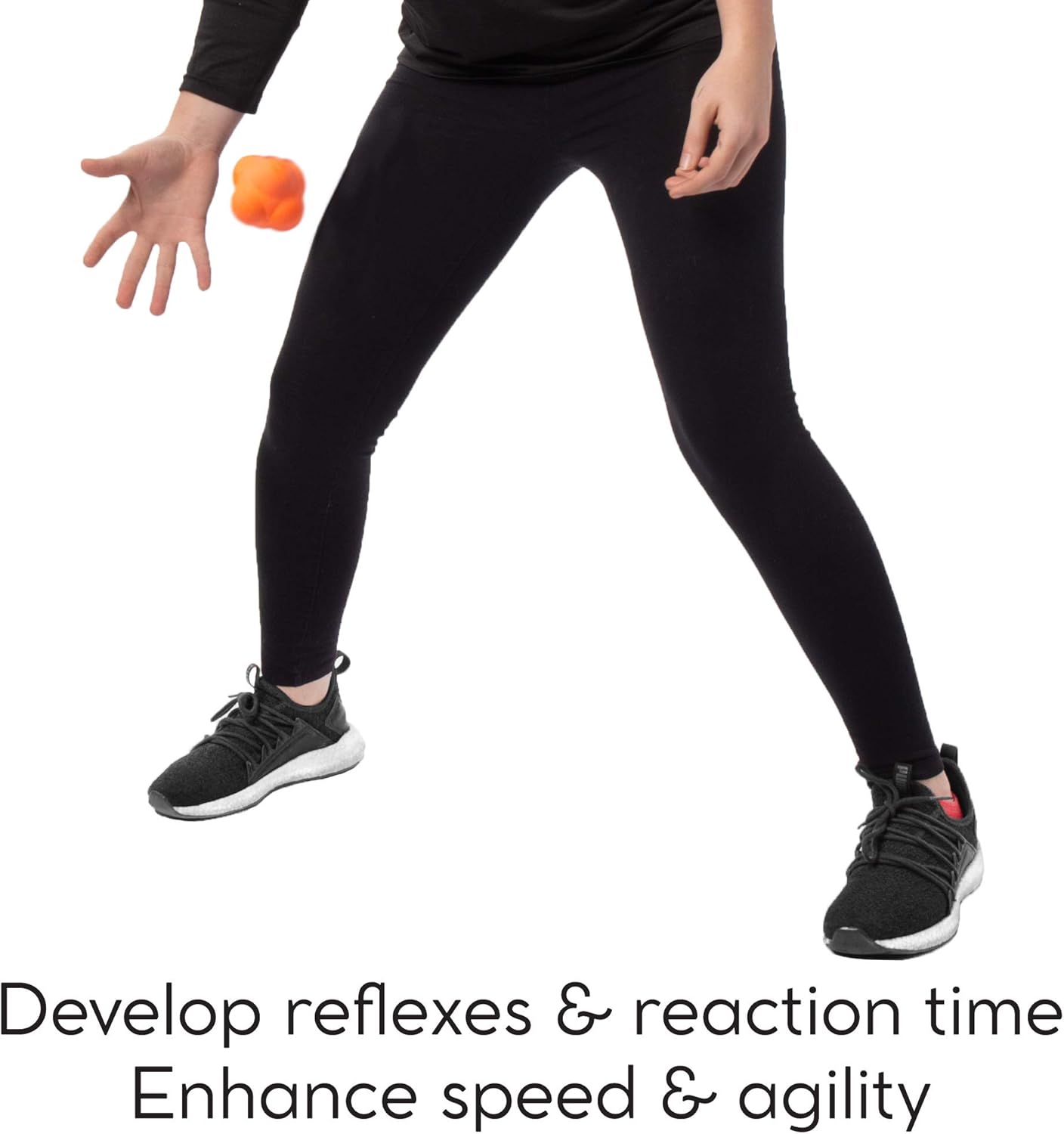 Reaction Balls, 5-Pack - Red, Yellow, Blue, Green, & Orange Agility Trainers with Nylon Bag - Colorful Hi-Bounce Rubber Tools for Team Sports, Personal Training, Coaching, Intramurals, and Workouts : Sports & Outdoors