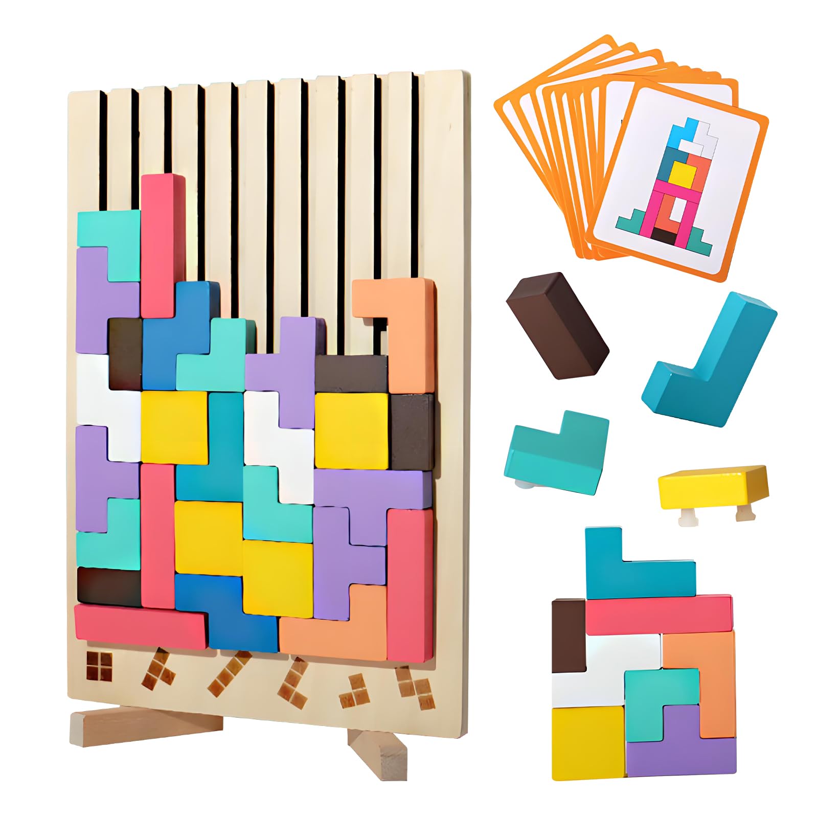 Tetris En Bois, Jouets éducatifs, Jeux Montessori 3 4 5 6 Ans