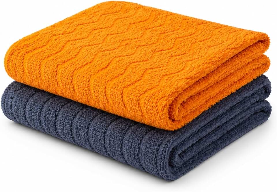 Kit 2 Toalhas Automotivas 70x50 400GSM – Microfibra Jacquard Premium, Alta Absorção, Secagem Rápida para Carro
